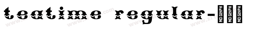 teatime regular字体转换